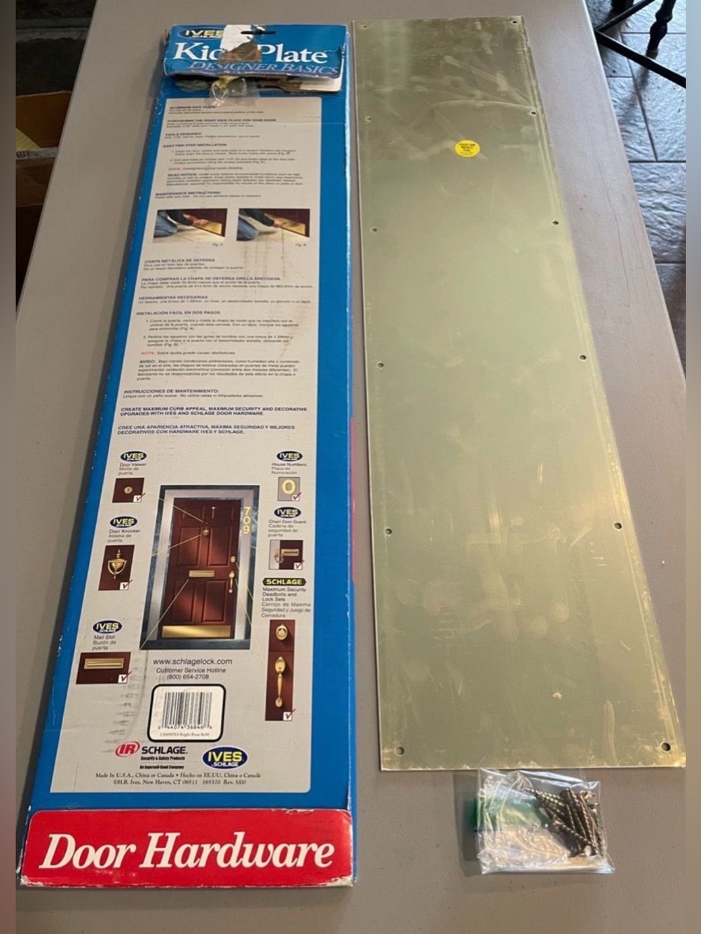 Door Kick Plate Brass